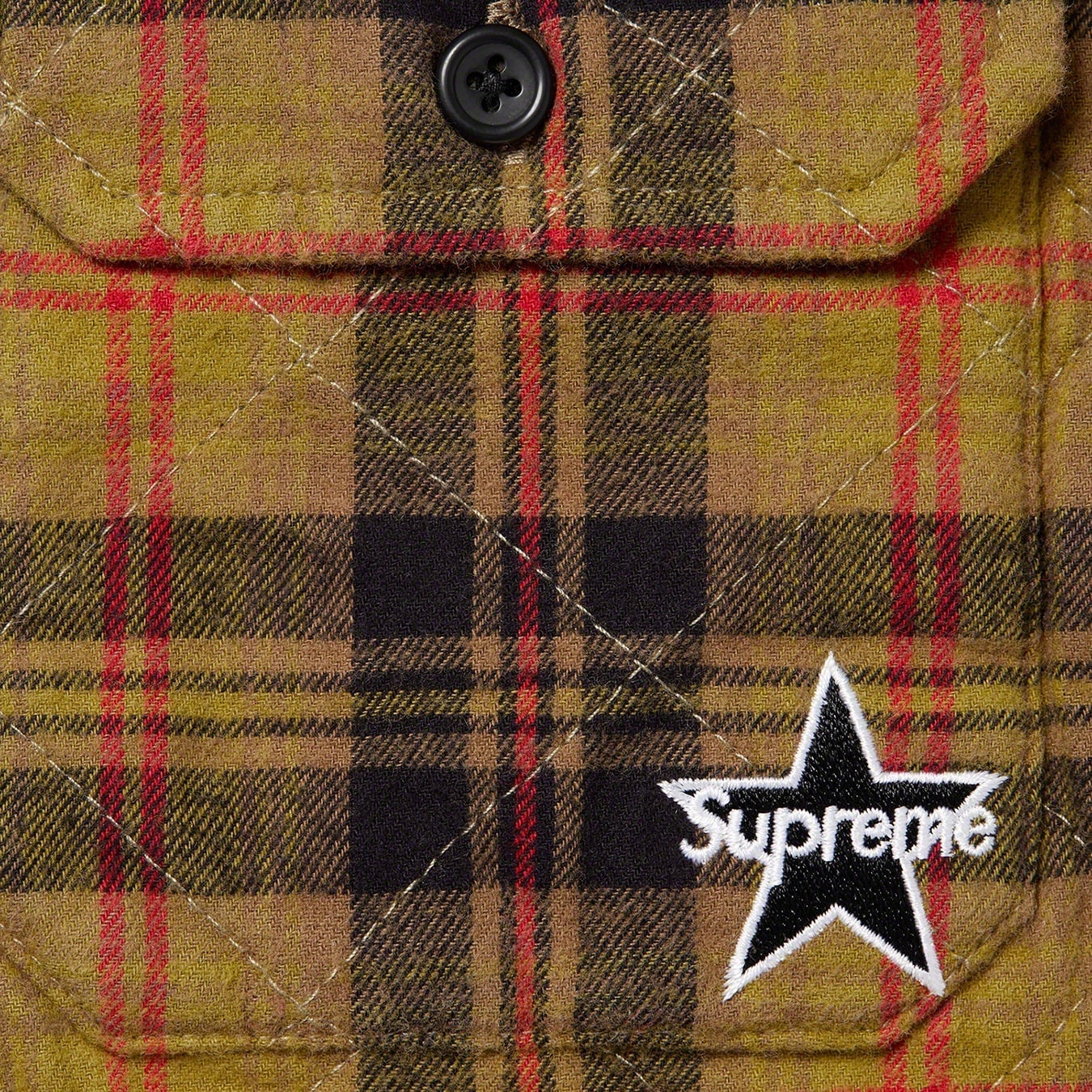 Quilted Plaid Flannel Shirt view 12